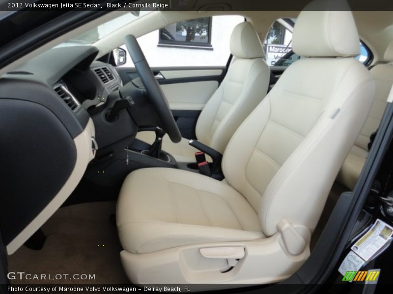 Black / Cornsilk Beige 2012 Volkswagen Jetta SE Sedan