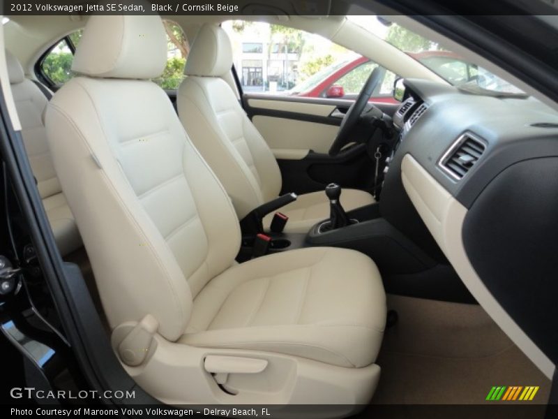 Black / Cornsilk Beige 2012 Volkswagen Jetta SE Sedan