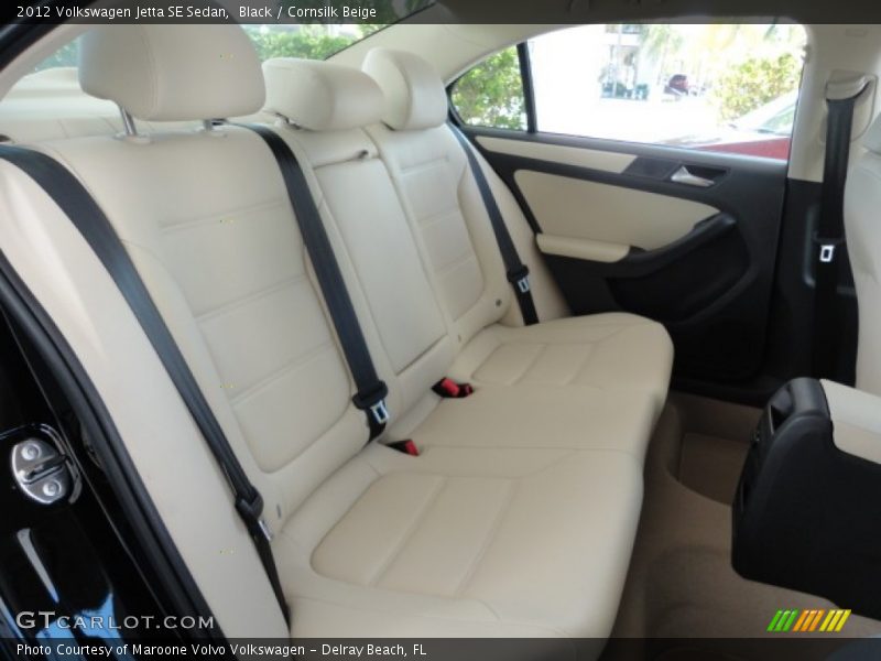 Black / Cornsilk Beige 2012 Volkswagen Jetta SE Sedan