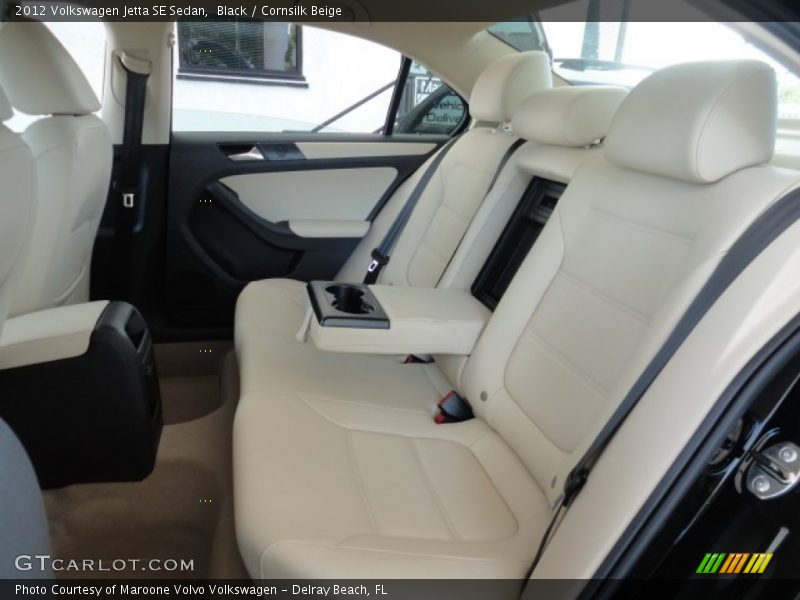 Black / Cornsilk Beige 2012 Volkswagen Jetta SE Sedan