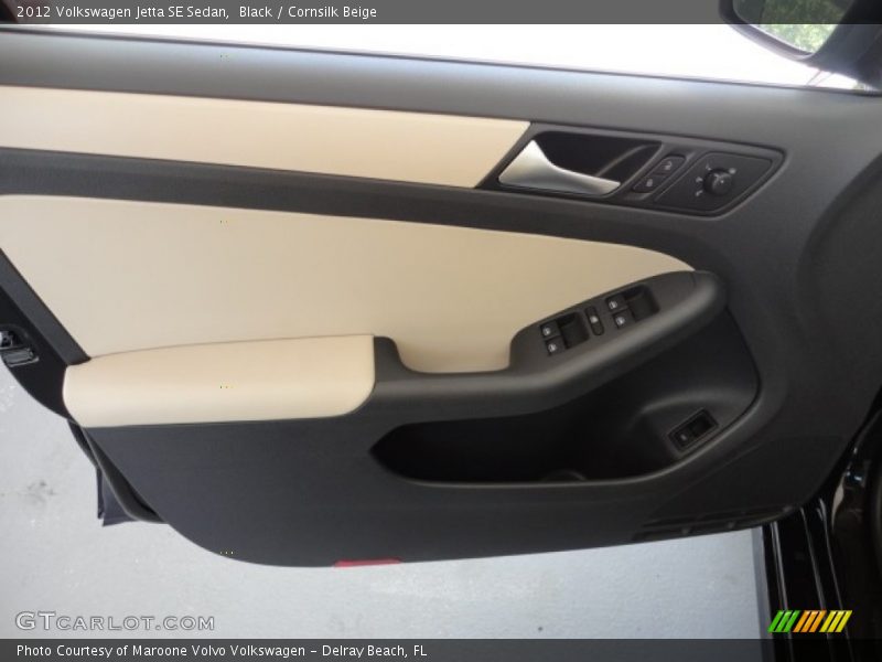 Black / Cornsilk Beige 2012 Volkswagen Jetta SE Sedan