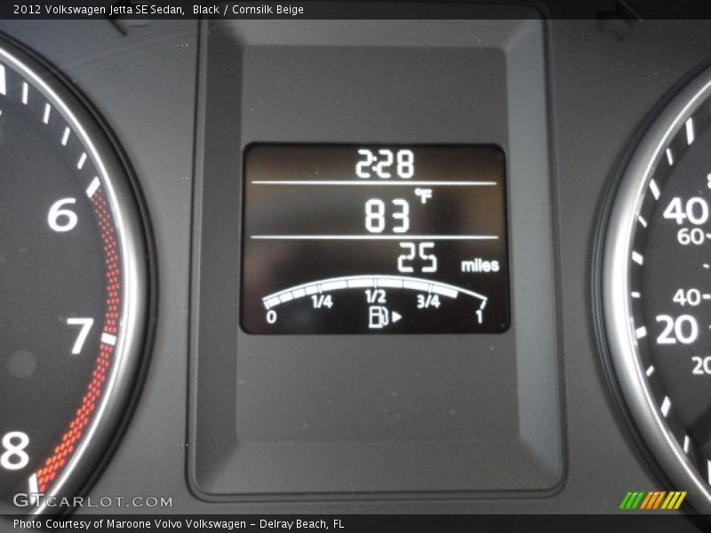 Black / Cornsilk Beige 2012 Volkswagen Jetta SE Sedan