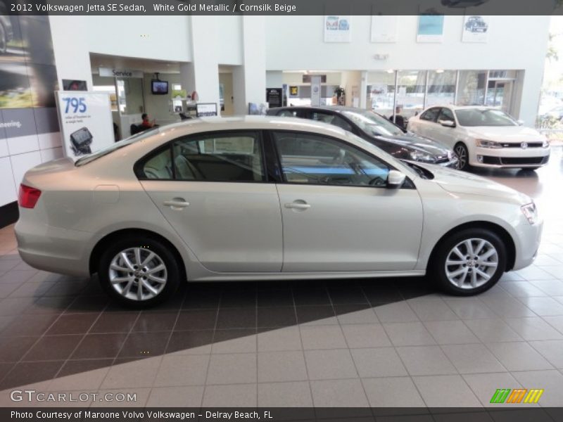 White Gold Metallic / Cornsilk Beige 2012 Volkswagen Jetta SE Sedan