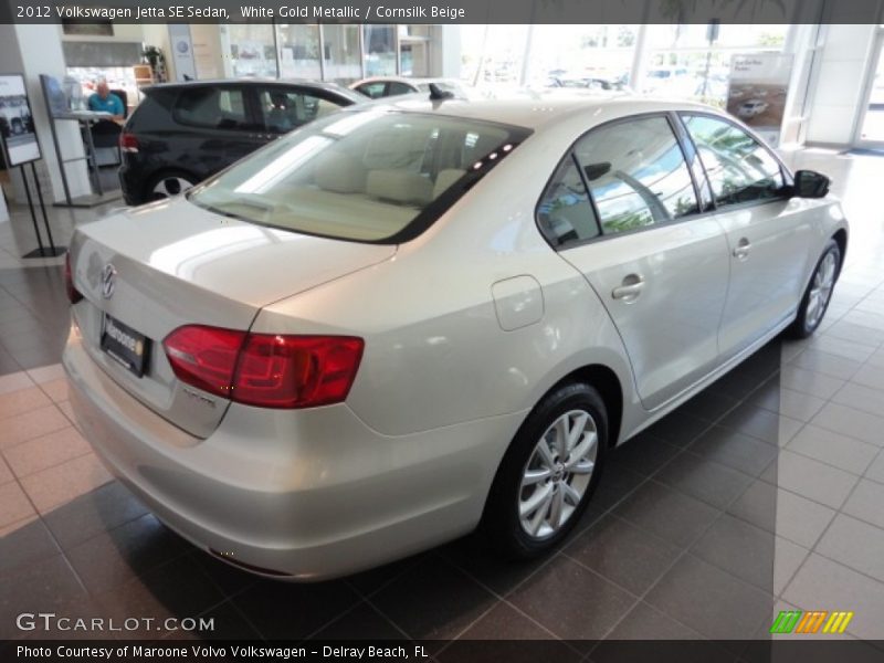 White Gold Metallic / Cornsilk Beige 2012 Volkswagen Jetta SE Sedan