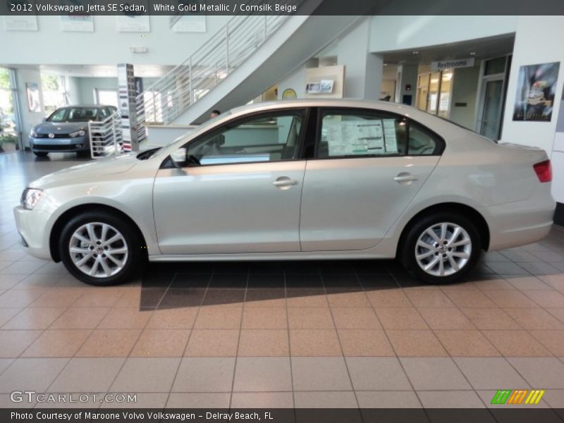 White Gold Metallic / Cornsilk Beige 2012 Volkswagen Jetta SE Sedan