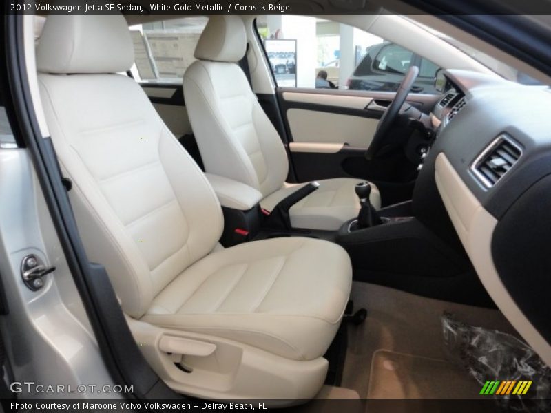 White Gold Metallic / Cornsilk Beige 2012 Volkswagen Jetta SE Sedan