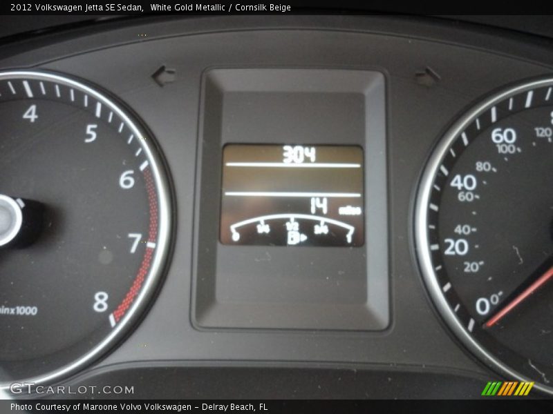 White Gold Metallic / Cornsilk Beige 2012 Volkswagen Jetta SE Sedan