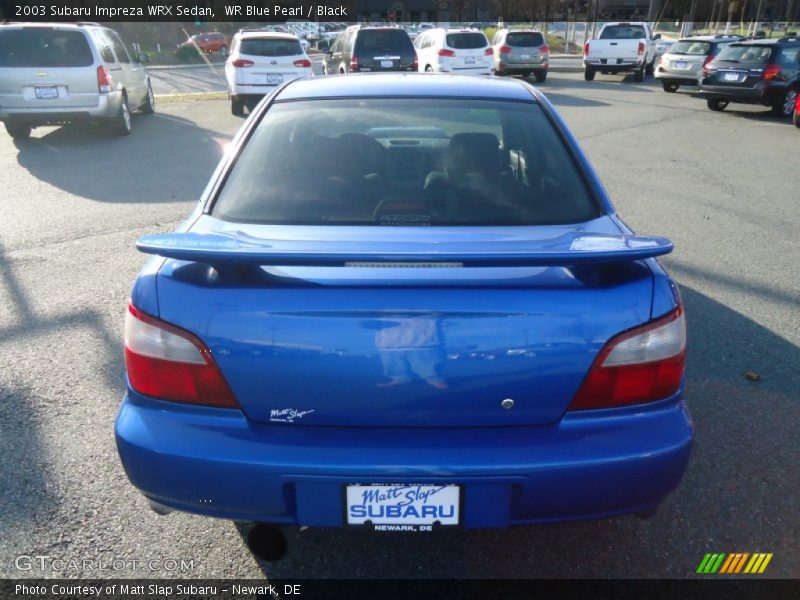 WR Blue Pearl / Black 2003 Subaru Impreza WRX Sedan