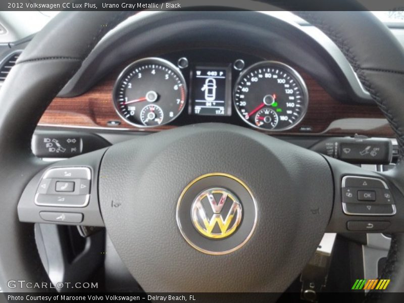 Urano Gray Metallic / Black 2012 Volkswagen CC Lux Plus