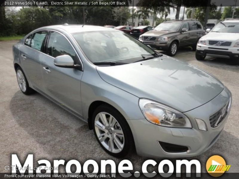 Electric Silver Metallic / Soft Beige/Off Black 2012 Volvo S60 T6 AWD
