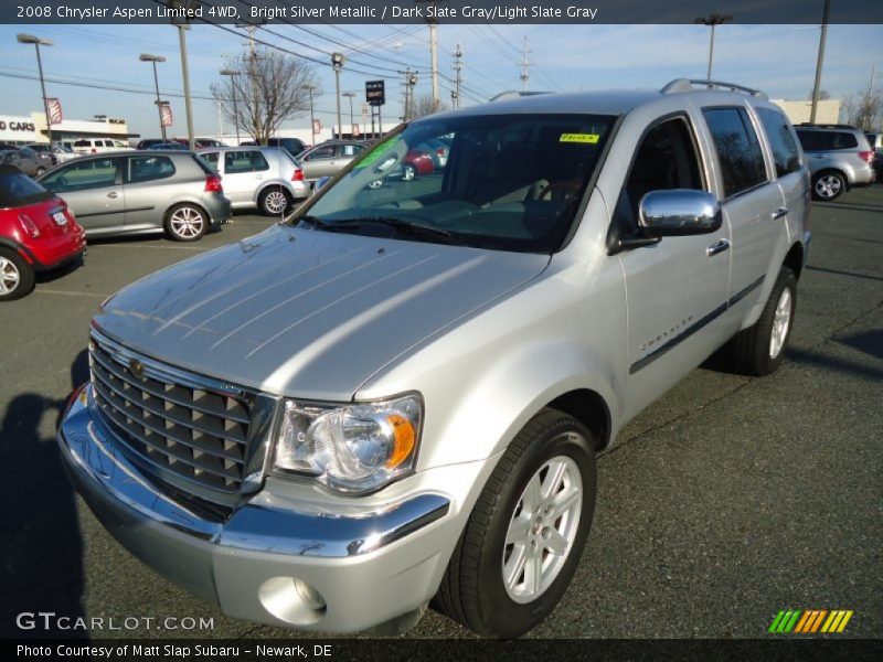 Bright Silver Metallic / Dark Slate Gray/Light Slate Gray 2008 Chrysler Aspen Limited 4WD