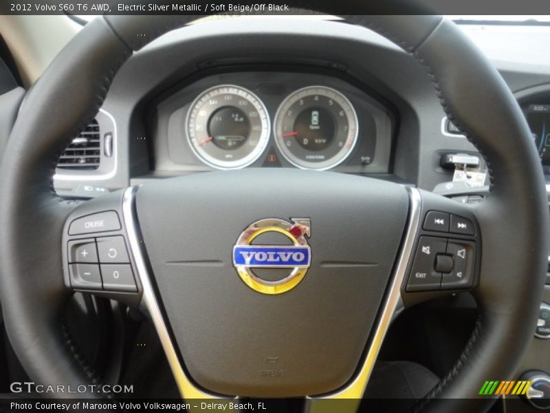 Electric Silver Metallic / Soft Beige/Off Black 2012 Volvo S60 T6 AWD