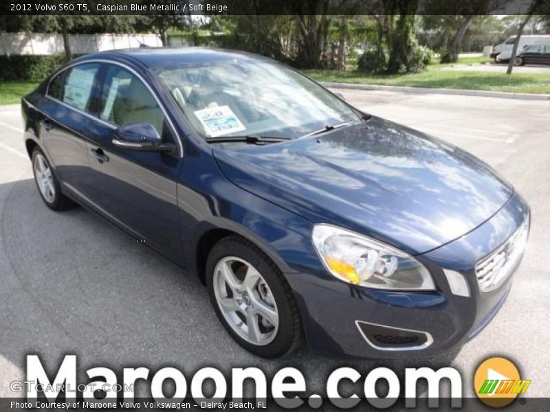 Caspian Blue Metallic / Soft Beige 2012 Volvo S60 T5