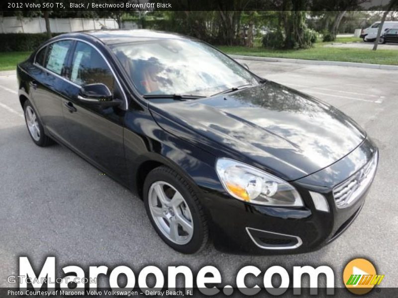 Black / Beechwood Brown/Off Black 2012 Volvo S60 T5