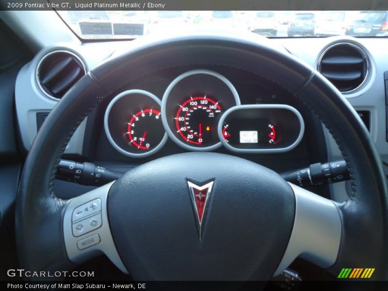 Liquid Platinum Metallic / Ebony 2009 Pontiac Vibe GT