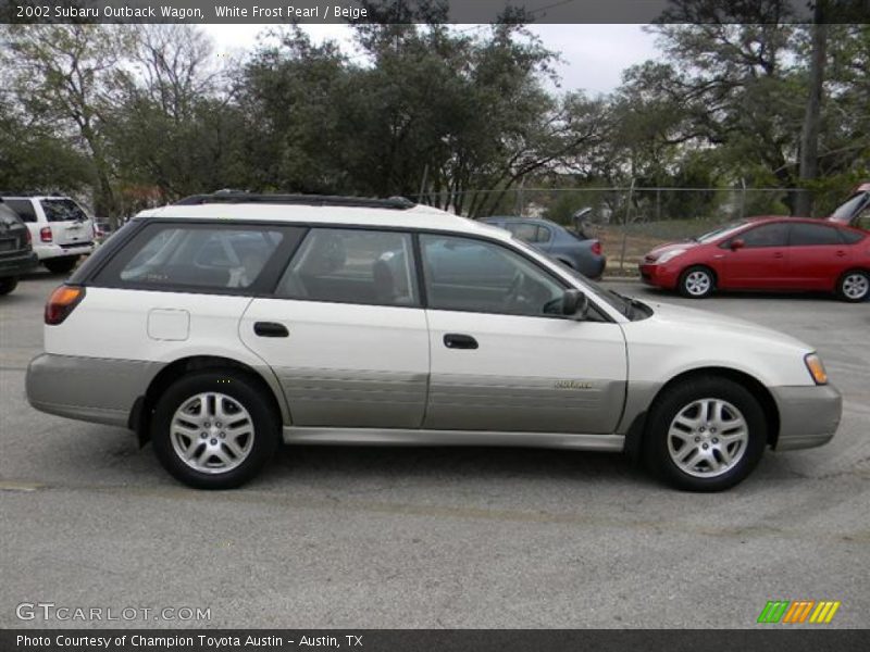 White Frost Pearl / Beige 2002 Subaru Outback Wagon