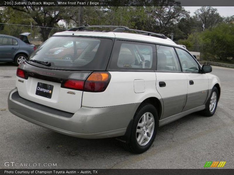 White Frost Pearl / Beige 2002 Subaru Outback Wagon