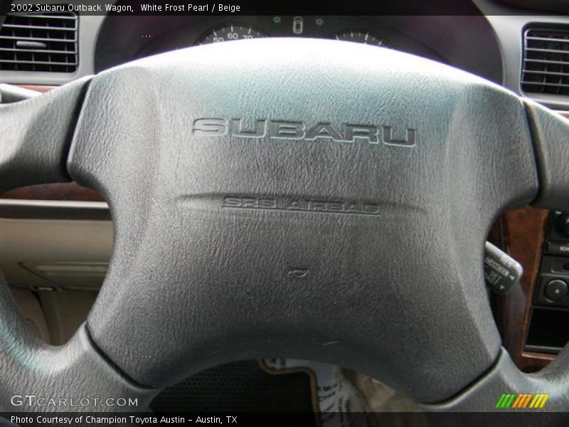 White Frost Pearl / Beige 2002 Subaru Outback Wagon
