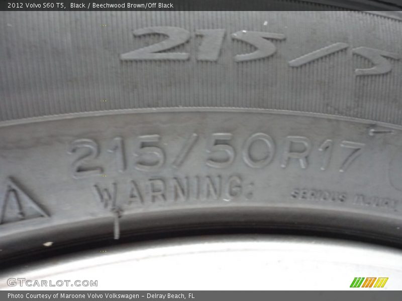 Black / Beechwood Brown/Off Black 2012 Volvo S60 T5