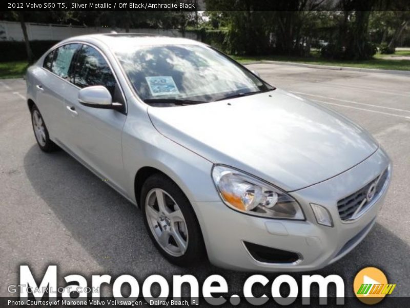 Silver Metallic / Off Black/Anthracite Black 2012 Volvo S60 T5