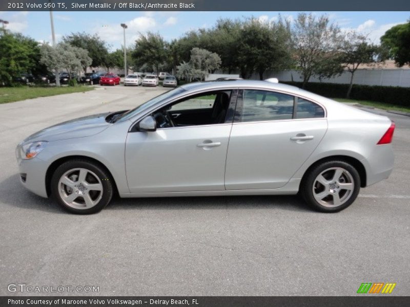 Silver Metallic / Off Black/Anthracite Black 2012 Volvo S60 T5