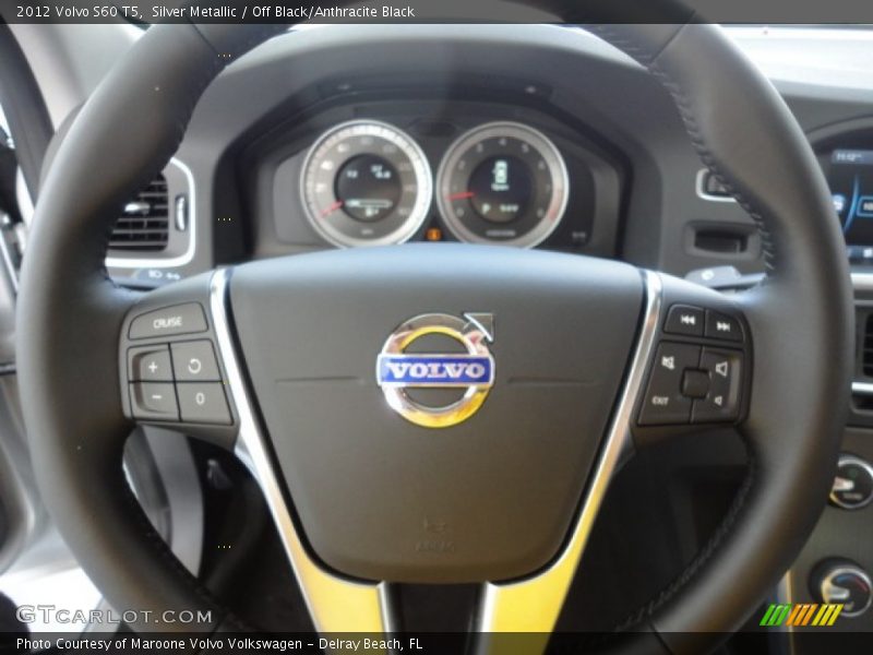 Silver Metallic / Off Black/Anthracite Black 2012 Volvo S60 T5