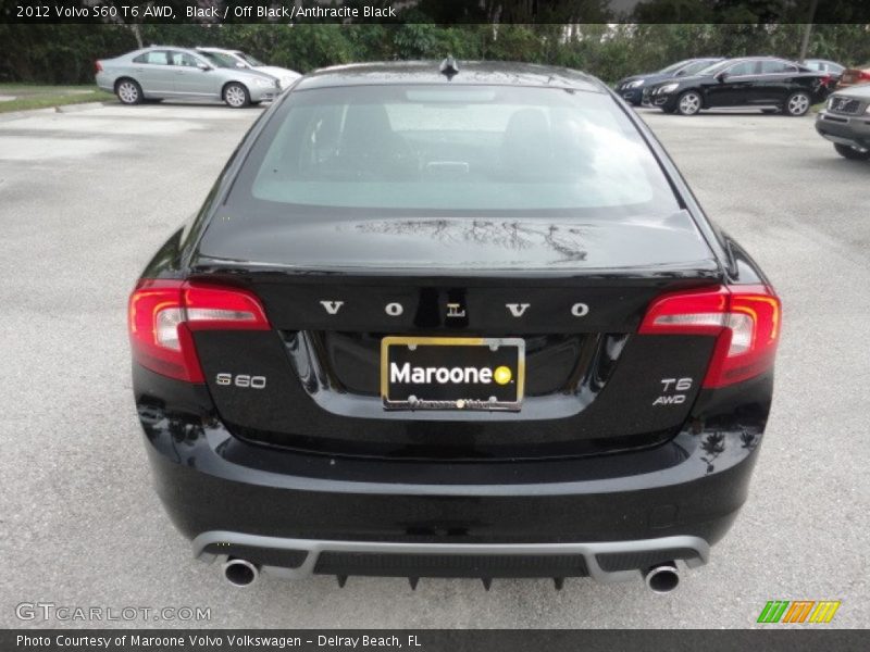 Black / Off Black/Anthracite Black 2012 Volvo S60 T6 AWD