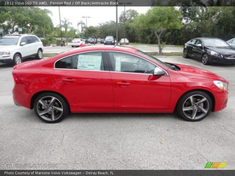 Passion Red / Off Black/Anthracite Black 2012 Volvo S60 T6 AWD
