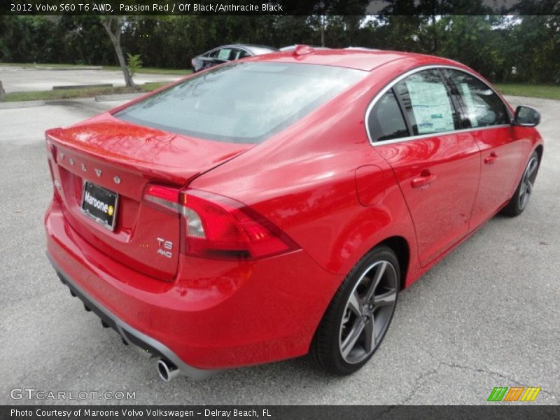 Passion Red / Off Black/Anthracite Black 2012 Volvo S60 T6 AWD