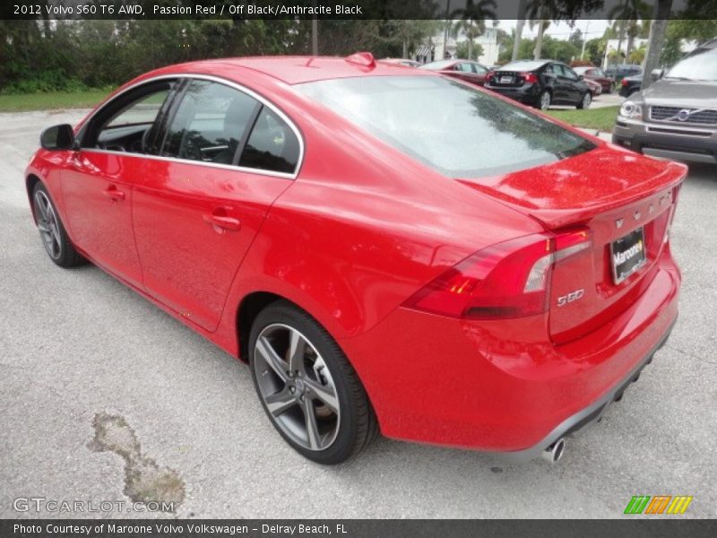 Passion Red / Off Black/Anthracite Black 2012 Volvo S60 T6 AWD