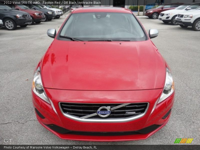Passion Red / Off Black/Anthracite Black 2012 Volvo S60 T6 AWD