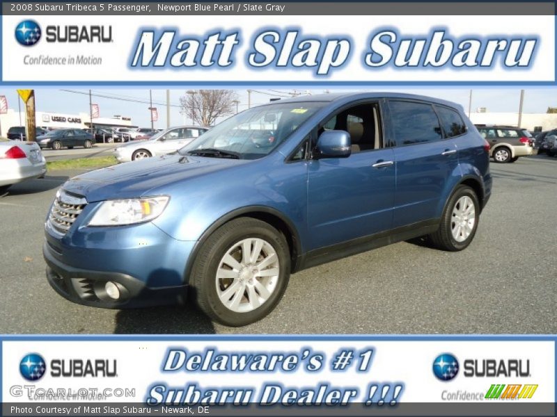 Newport Blue Pearl / Slate Gray 2008 Subaru Tribeca 5 Passenger