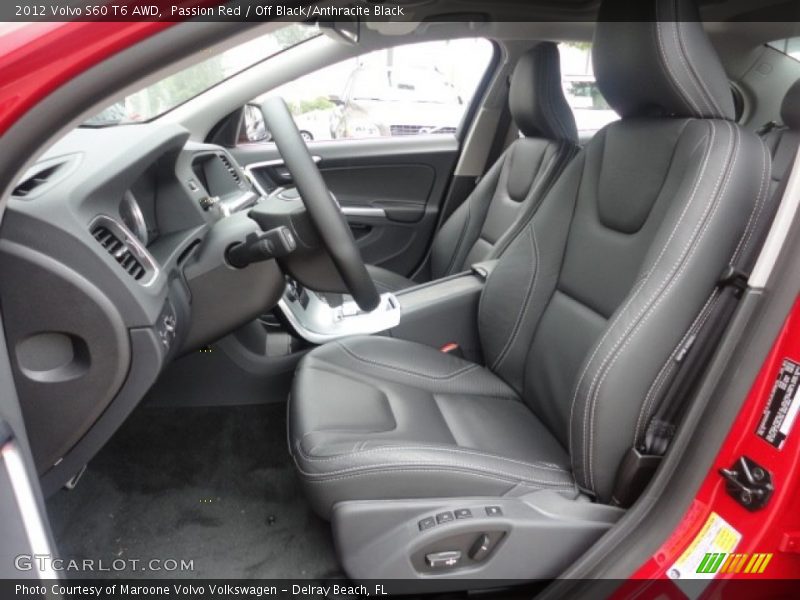  2012 S60 T6 AWD Off Black/Anthracite Black Interior