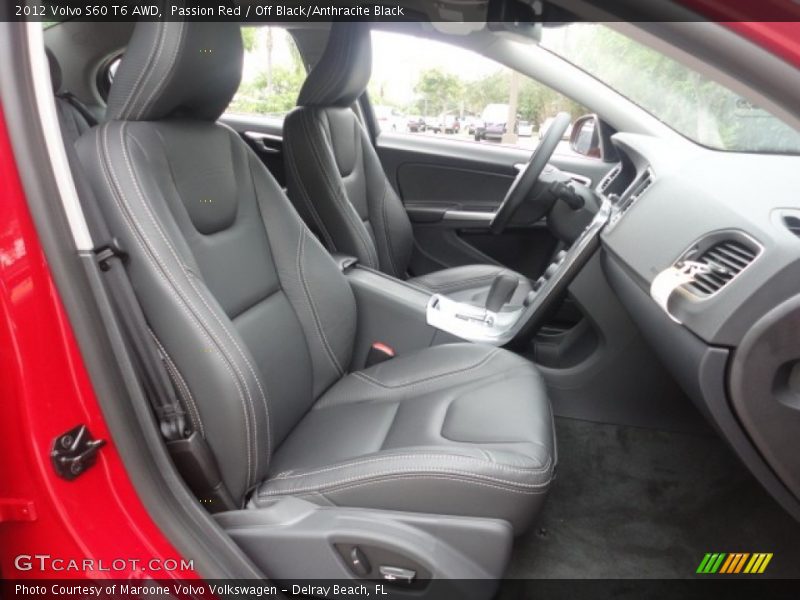  2012 S60 T6 AWD Off Black/Anthracite Black Interior