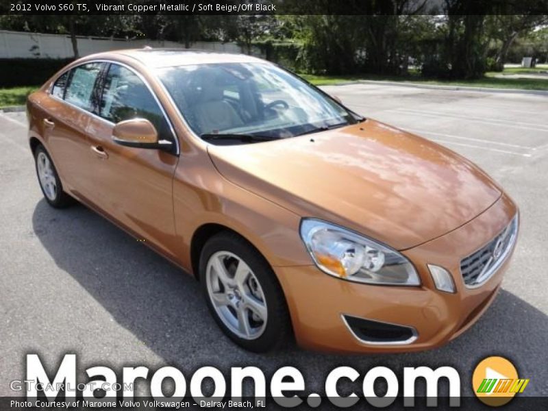 Vibrant Copper Metallic / Soft Beige/Off Black 2012 Volvo S60 T5