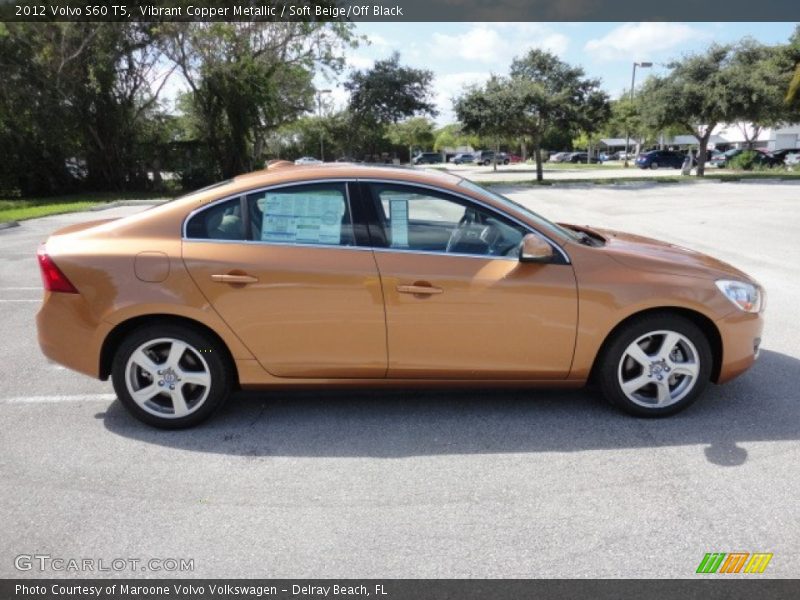 Vibrant Copper Metallic / Soft Beige/Off Black 2012 Volvo S60 T5