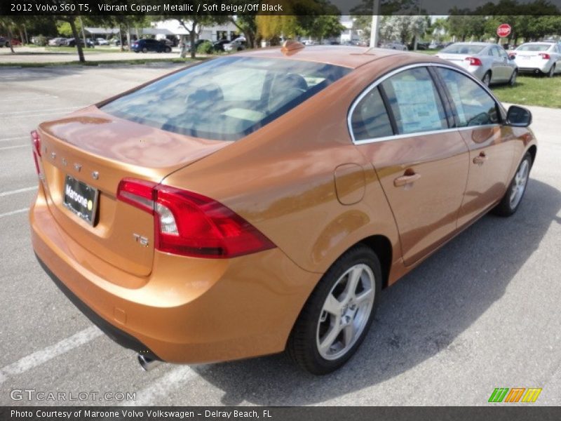 Vibrant Copper Metallic / Soft Beige/Off Black 2012 Volvo S60 T5
