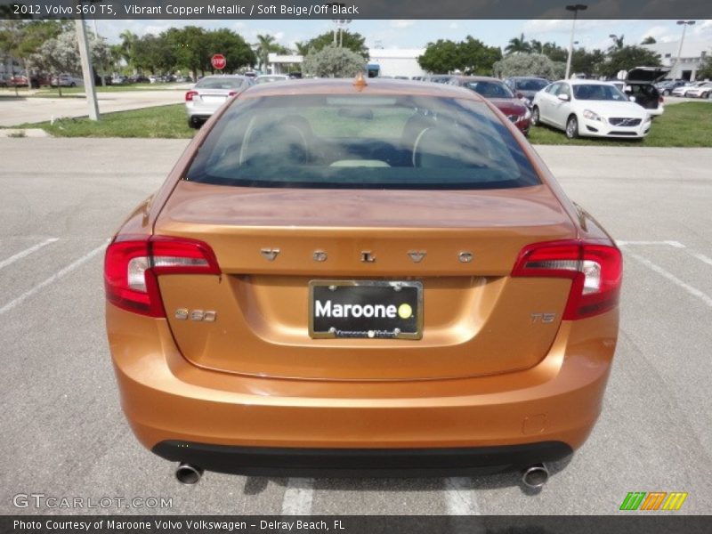 Vibrant Copper Metallic / Soft Beige/Off Black 2012 Volvo S60 T5