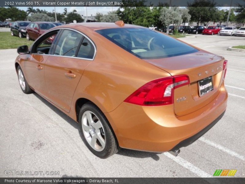 Vibrant Copper Metallic / Soft Beige/Off Black 2012 Volvo S60 T5