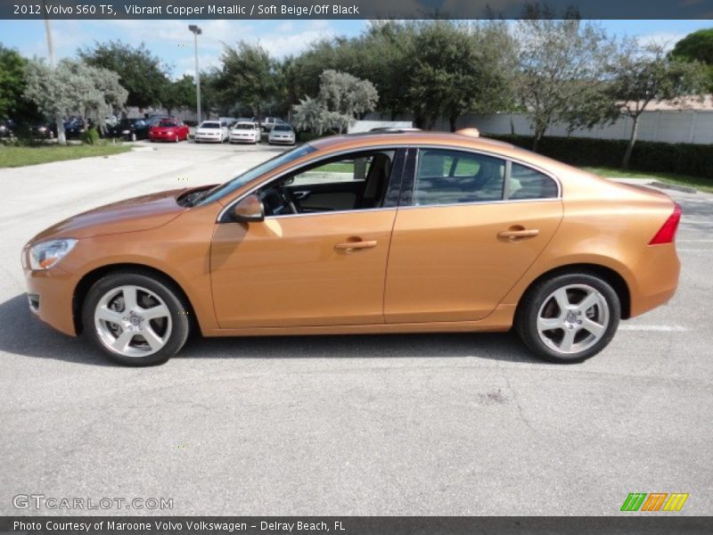 Vibrant Copper Metallic / Soft Beige/Off Black 2012 Volvo S60 T5