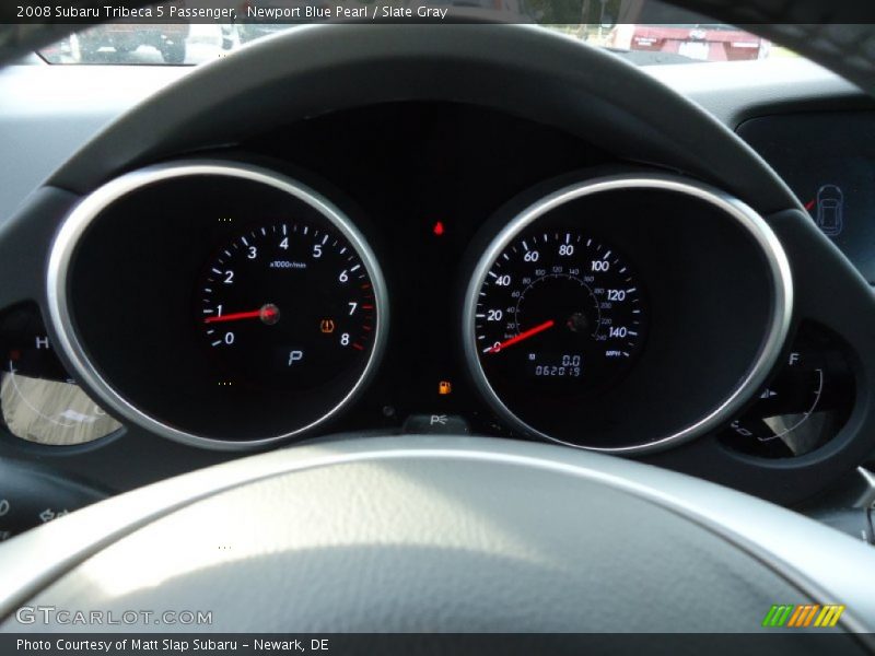 Newport Blue Pearl / Slate Gray 2008 Subaru Tribeca 5 Passenger