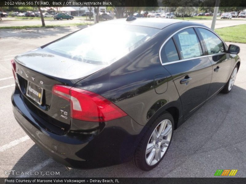 Black / Off Black/Anthracite Black 2012 Volvo S60 T6 AWD