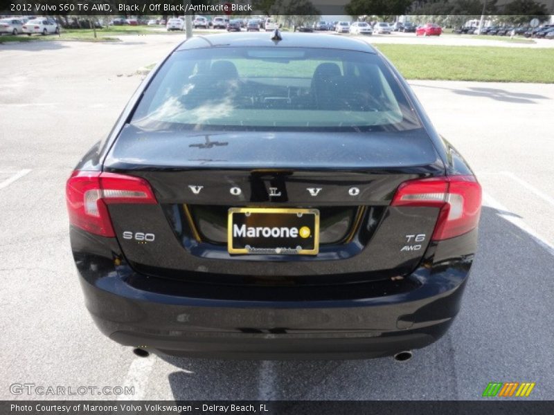 Black / Off Black/Anthracite Black 2012 Volvo S60 T6 AWD