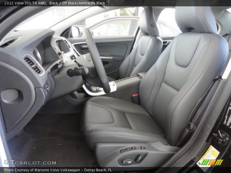  2012 S60 T6 AWD Off Black/Anthracite Black Interior