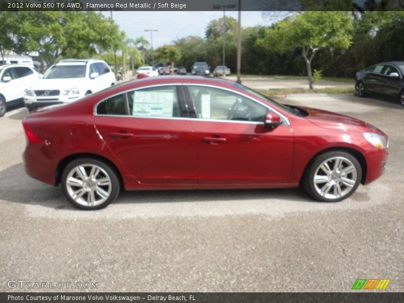 Flamenco Red Metallic / Soft Beige 2012 Volvo S60 T6 AWD