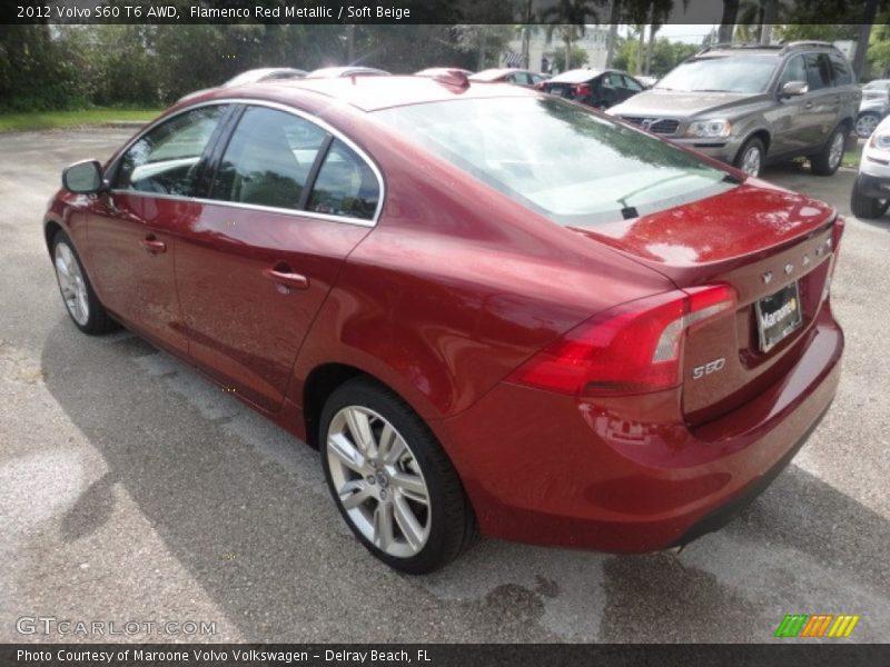 Flamenco Red Metallic / Soft Beige 2012 Volvo S60 T6 AWD