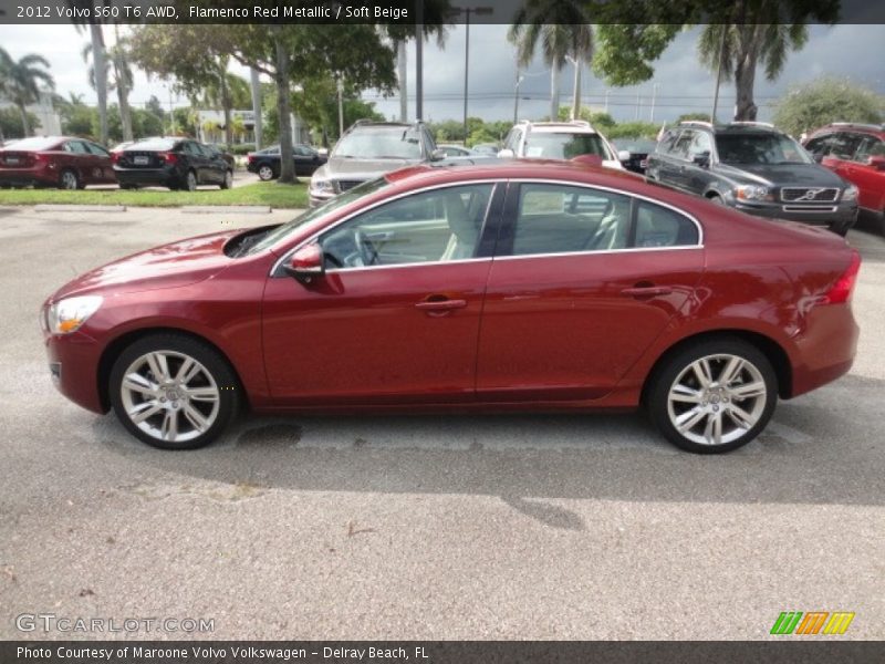 Flamenco Red Metallic / Soft Beige 2012 Volvo S60 T6 AWD