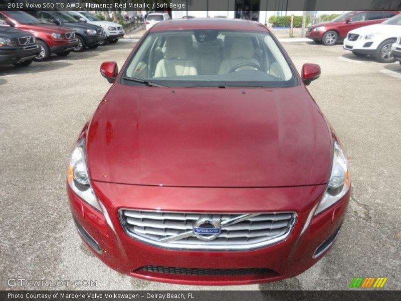 Flamenco Red Metallic / Soft Beige 2012 Volvo S60 T6 AWD