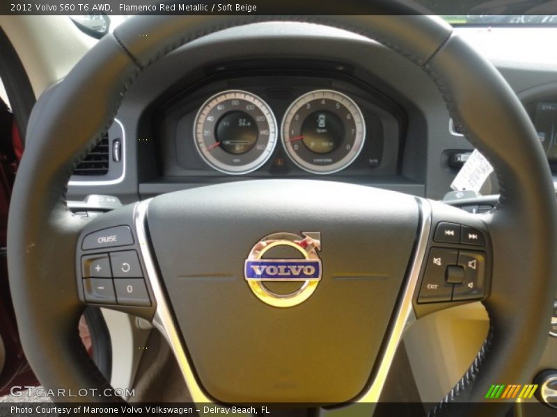 Flamenco Red Metallic / Soft Beige 2012 Volvo S60 T6 AWD