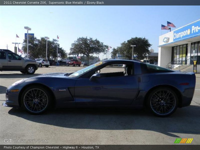 Supersonic Blue Metallic / Ebony Black 2011 Chevrolet Corvette Z06